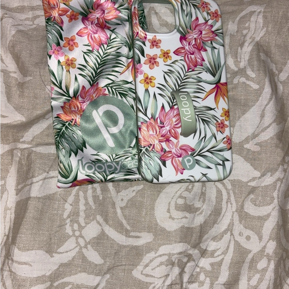 Floral Phone Case with Pouch